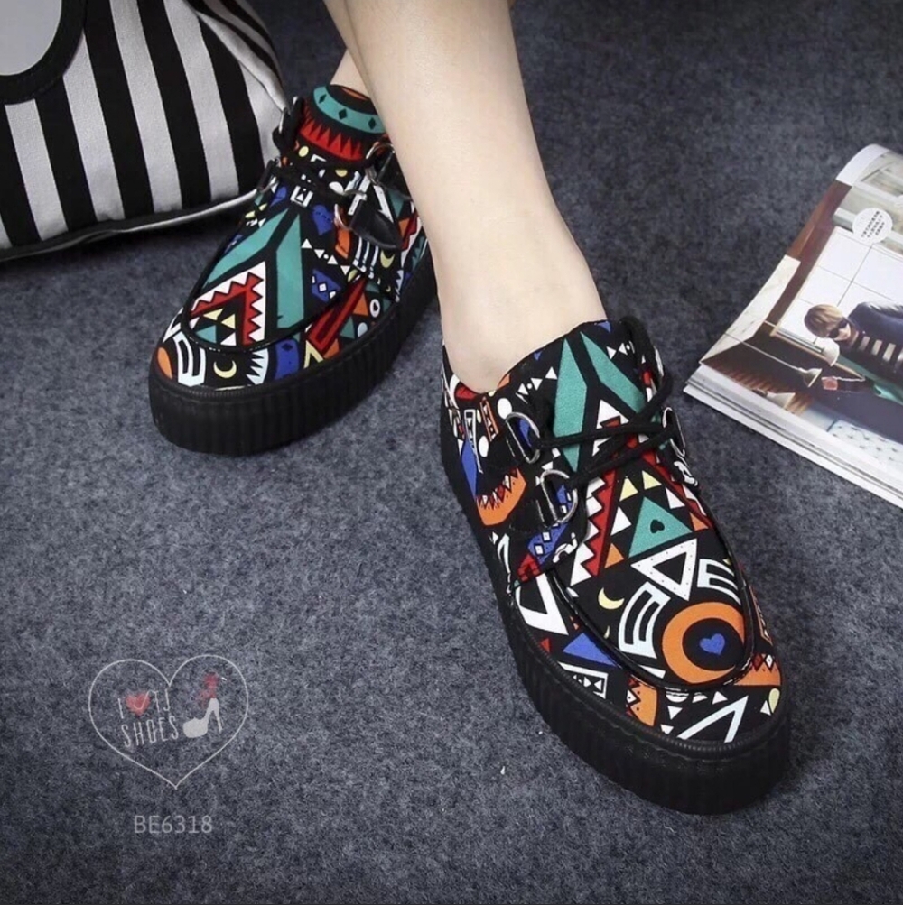 ❌️SOLD❌️BOHEMIAN CANVAS PLATFORM SNEAKERS SIZE 8.5 - Picture 8 of 8